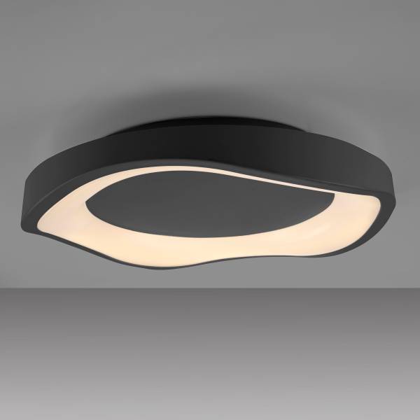 LED-Deckenleuchte Monta - PVC / Eisen - 1-flammig - Schwarz