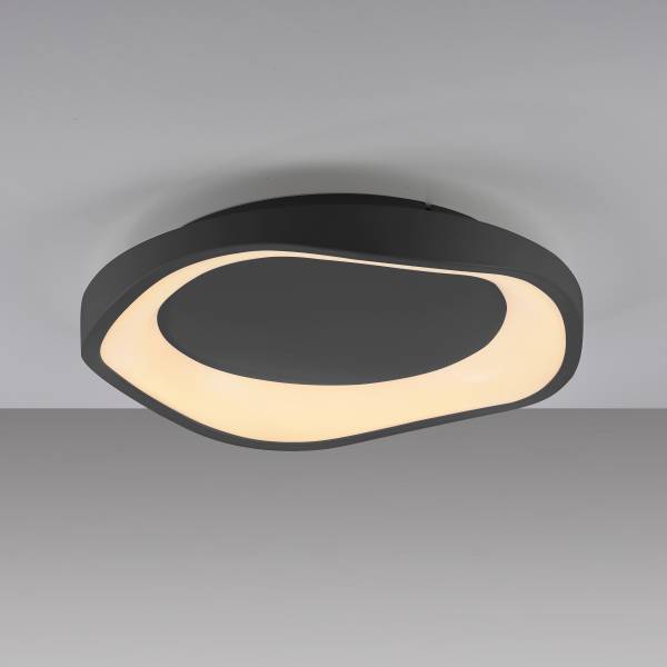 LED-Deckenleuchte Monta - PVC / Eisen - 1-flammig - Schwarz