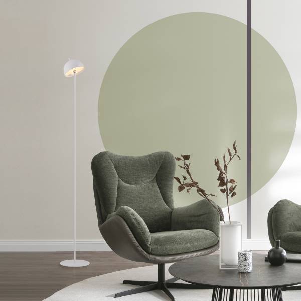 LED-Stehleuchte Bellis - ABS / Aluminium - 1-flammig - Weiß