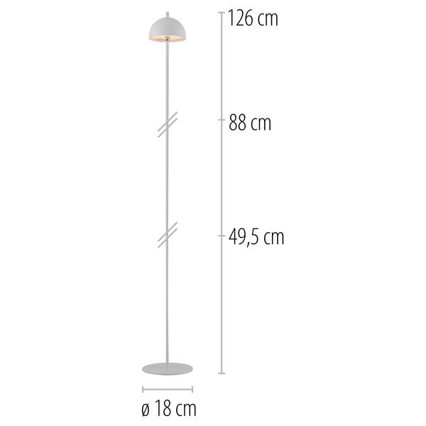LED-Stehleuchte Bellis - ABS / Aluminium - 1-flammig - Weiß