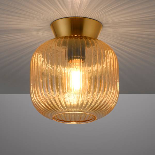 LED-Deckenleuchte Nami - Farbglas / Eisen - 1-flammig