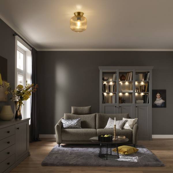 LED-Deckenleuchte Nami - Farbglas / Eisen - 1-flammig