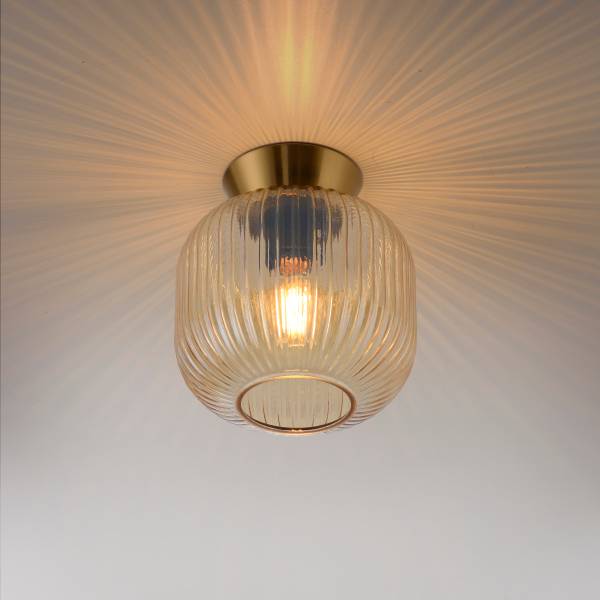 LED-Deckenleuchte Nami - Farbglas / Eisen - 1-flammig