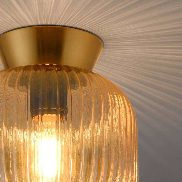 LED-Deckenleuchte Nami - Farbglas / Eisen - 1-flammig