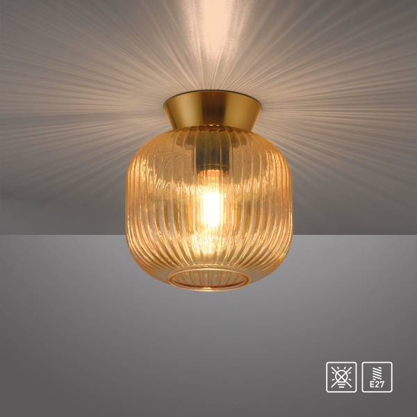 LED-Deckenleuchte Nami - Farbglas / Eisen - 1-flammig