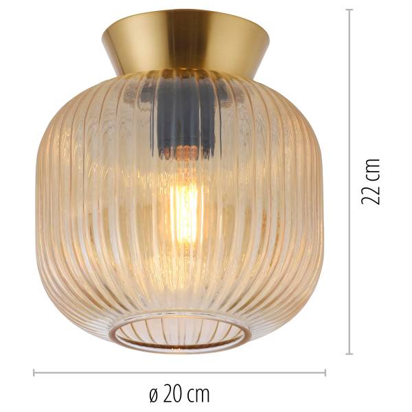 LED-Deckenleuchte Nami - Farbglas / Eisen - 1-flammig