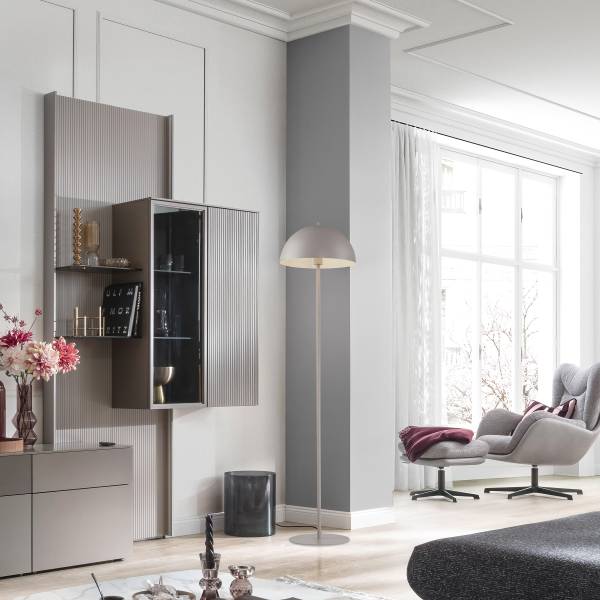 Stehleuchte Ali - Eisen - 1-flammig - Beige