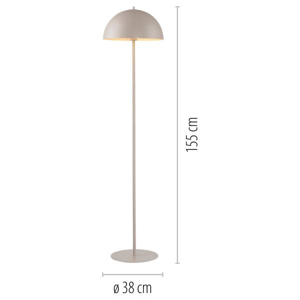 Stehleuchte Ali - Eisen - 1-flammig - Beige