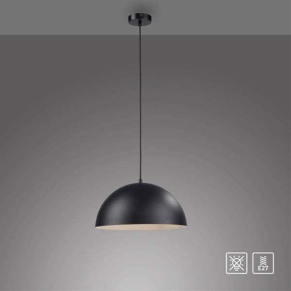 Pendelleuchte Ali - Eisen - 1-flammig - Schwarz
