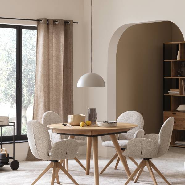 Pendelleuchte Ali - Eisen - 1-flammig - Beige