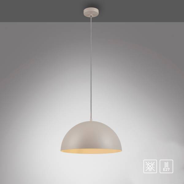 Pendelleuchte Ali - Eisen - 1-flammig - Beige