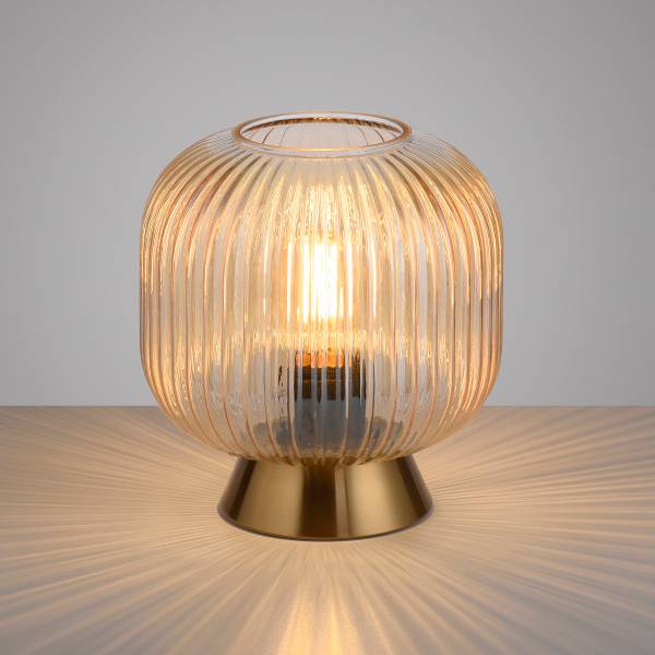LED-Tischleuchte Nami - Farbglas / Eisen - 1-flammig
