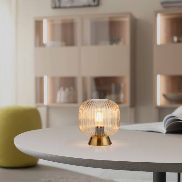 LED-Tischleuchte Nami - Farbglas / Eisen - 1-flammig