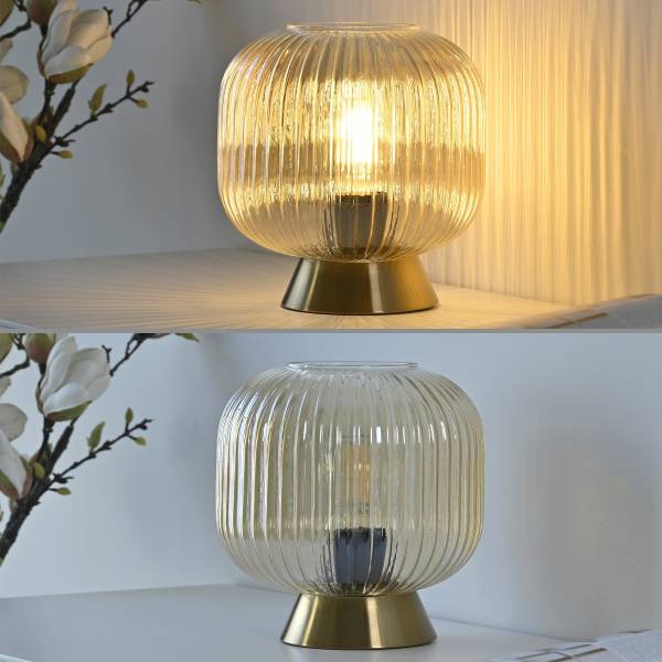 LED-Tischleuchte Nami - Farbglas / Eisen - 1-flammig