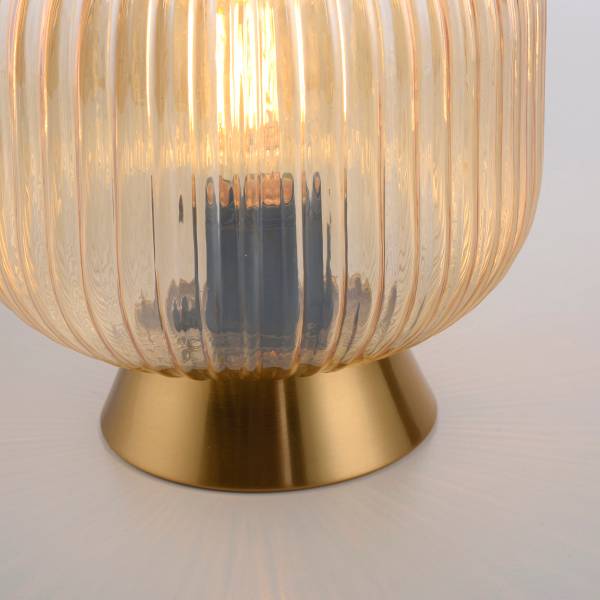 LED-Tischleuchte Nami - Farbglas / Eisen - 1-flammig
