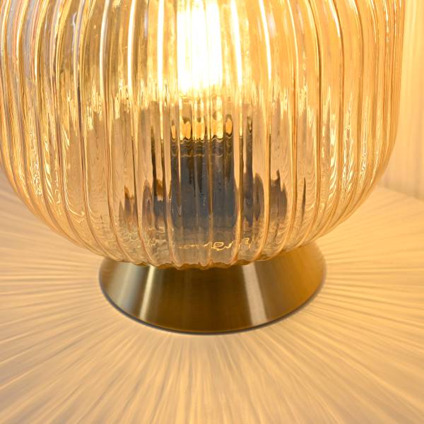 LED-Tischleuchte Nami - Farbglas / Eisen - 1-flammig