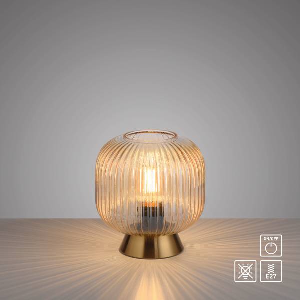 LED-Tischleuchte Nami - Farbglas / Eisen - 1-flammig