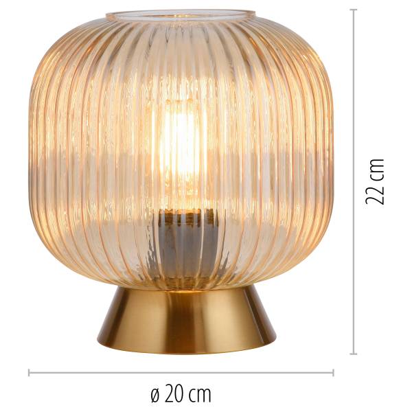 LED-Tischleuchte Nami - Farbglas / Eisen - 1-flammig