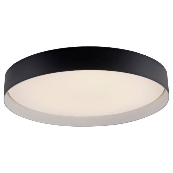 LED-Deckenleuchte Tavoli - Acrylglas / Eisen - 1-flammig - Schwarz - Durchmesser: 49 cm