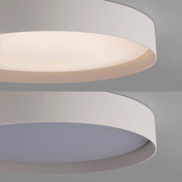 LED-Deckenleuchte Tavoli - Acrylglas / Eisen - 1-flammig - Beige - Durchmesser: 49 cm