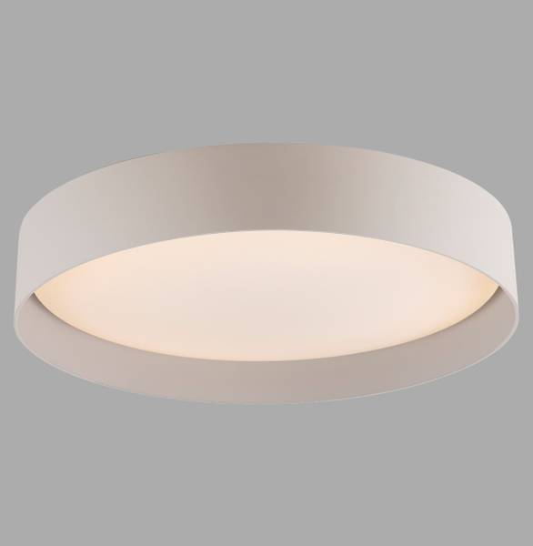 LED-Deckenleuchte Tavoli - Acrylglas / Eisen - 1-flammig - Beige - Durchmesser: 39 cm