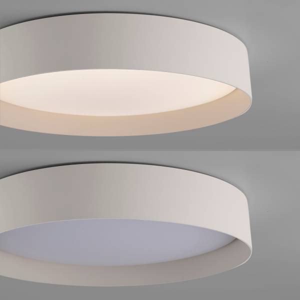 LED-Deckenleuchte Tavoli - Acrylglas / Eisen - 1-flammig - Beige - Durchmesser: 39 cm
