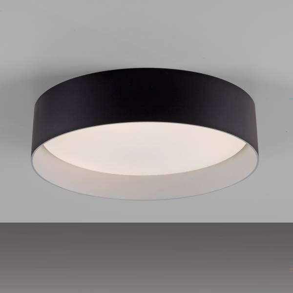 LED-Deckenleuchte Tavoli - Acrylglas / Eisen - 1-flammig - Schwarz - Durchmesser: 29 cm
