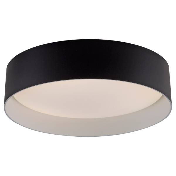 LED-Deckenleuchte Tavoli - Acrylglas / Eisen - 1-flammig - Schwarz - Durchmesser: 29 cm