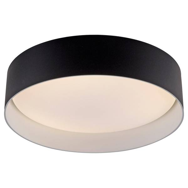 LED-Deckenleuchte Tavoli - Acrylglas / Eisen - 1-flammig - Schwarz - Durchmesser: 29 cm