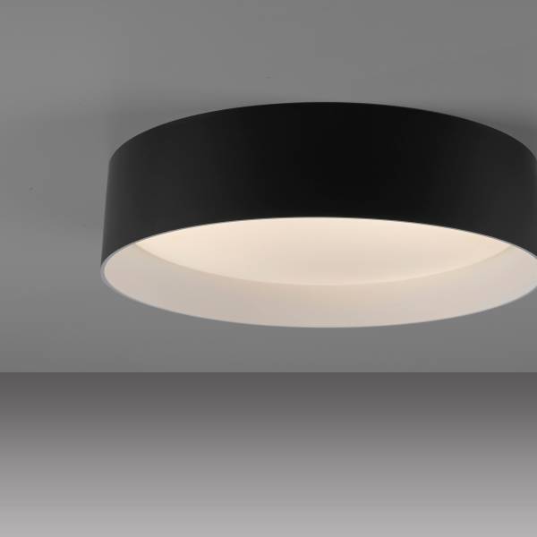 LED-Deckenleuchte Tavoli - Acrylglas / Eisen - 1-flammig - Schwarz - Durchmesser: 29 cm