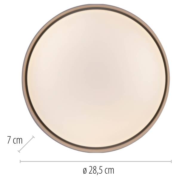 LED-Deckenleuchte Tavoli - Acrylglas / Eisen - 1-flammig - Beige - Durchmesser: 29 cm