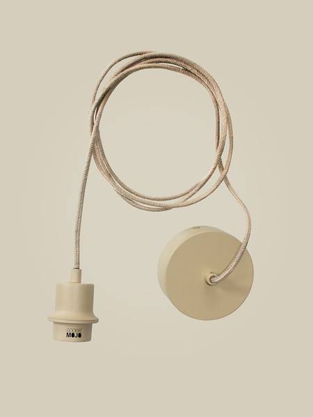 Pendelleuchte Lumbini - Bambus / Eisen - 1-flammig - Grau - Durchmesser: 50 cm