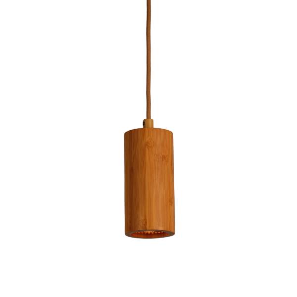 Pendelleuchte Java - Bambus / Eisen - 1-flammig - Beige