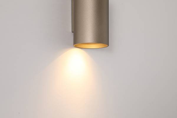 Wandleuchte Cyls - Aluminium - Mokka - Flammenanzahl: 1