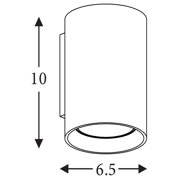 Wandleuchte Cyls - Aluminium - Mokka - Flammenanzahl: 1