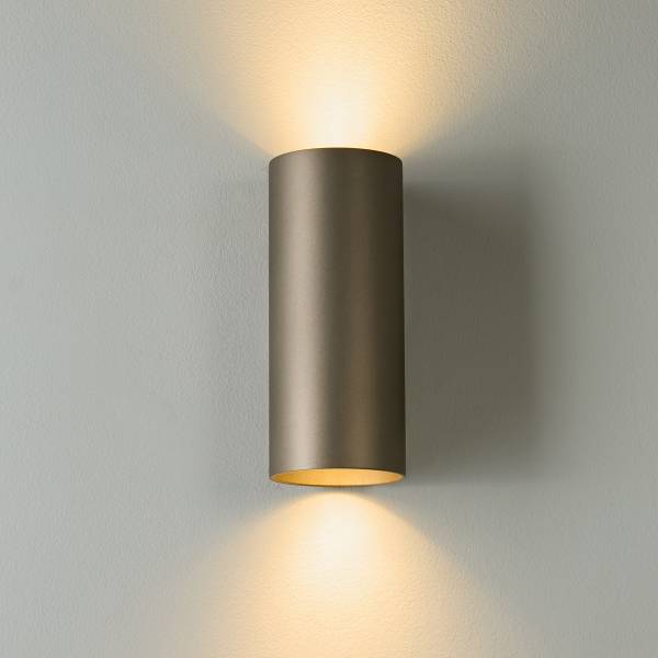 Wandleuchte Cyls - Aluminium - Mokka - Flammenanzahl: 2