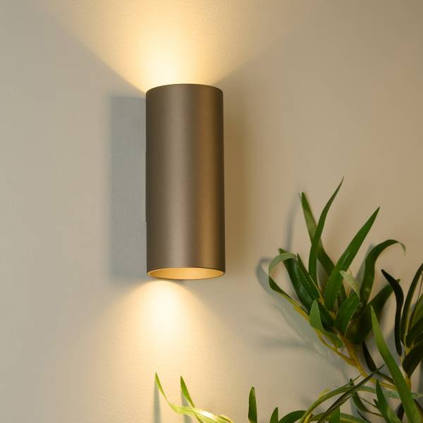 Wandleuchte Cyls - Aluminium - Mokka - Flammenanzahl: 2