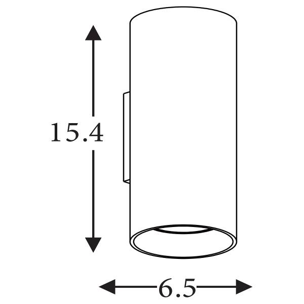 Wandleuchte Cyls - Aluminium - Mokka - Flammenanzahl: 2