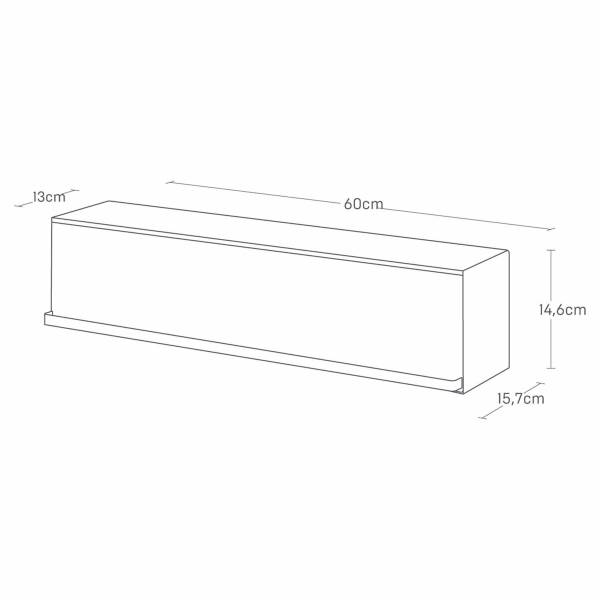 Wand-Aufbewahrungsbox Tower - Schwarz