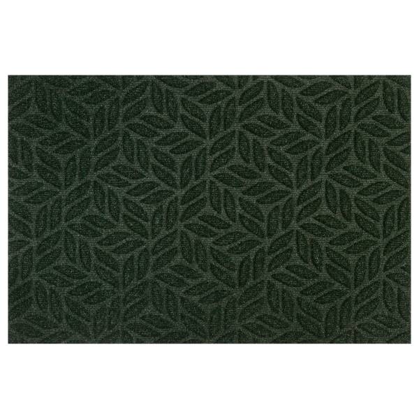 Fuß- & Sauberlaufmatte Leaves - Polyester / Polypropylen - Dunkelgrün - 60 x 90 cm