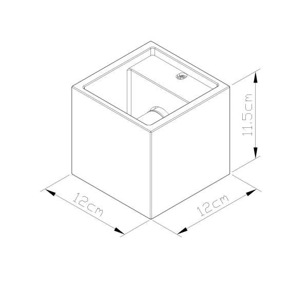 Wandleuchte Ferguson Typ C - Aluminium / Beton -  Grau