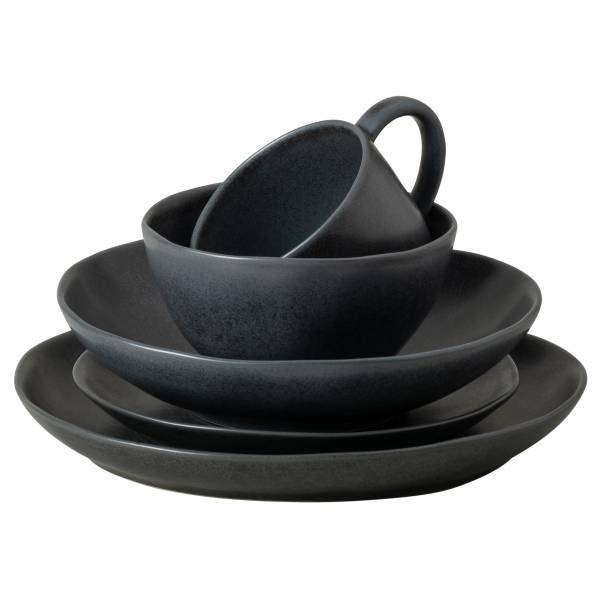 Kombiservice Livia 5-teilig - Keramik - Schwarz