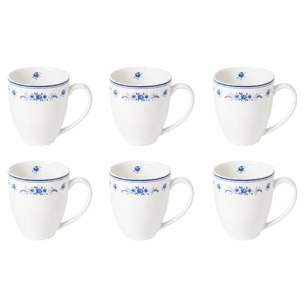Kaffeetasse Vila 6er-Set - Keramik - Weiß / Blau