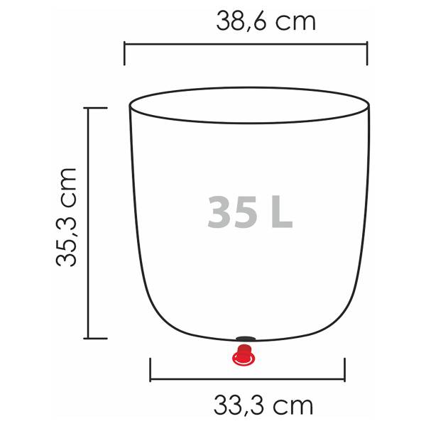 Pflanzengefäß 40/259 - Polyethylen - Beige
