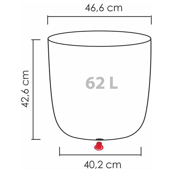 Pflanzengefäß 47/259 - Polyethylen - Beige