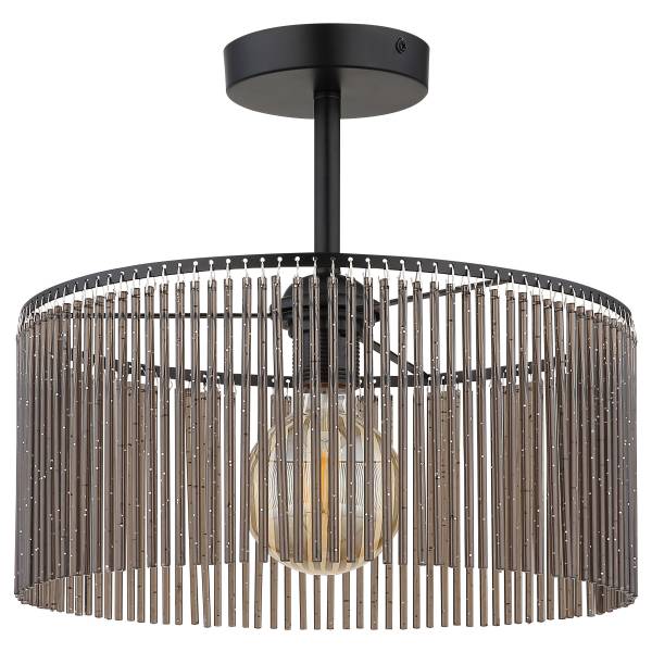 Deckenleuchte Leeds - PVC / Eisen - 1-flammig - Schwarz