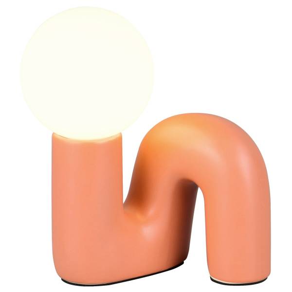 Tischleuchte Quinn - Keramik / Milchglas - 1-flammig - Orange