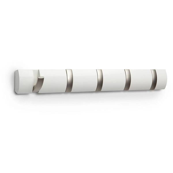 Garderobenleiste Flip - Pappel massiv / Metall - 3 x 6 x 50 cm