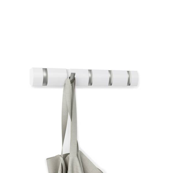 Garderobenleiste Flip - Pappel massiv / Metall - 3 x 6 x 50 cm