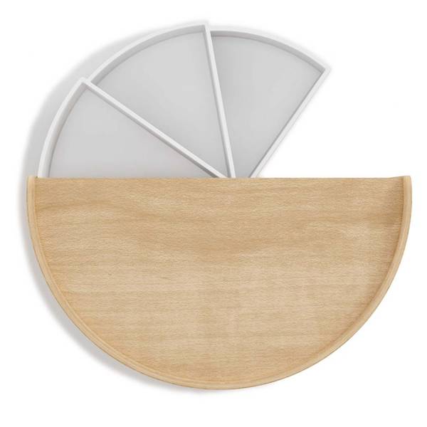 Organizer Moona - Pappelholz / Kunststoff - Driftwood Dekor